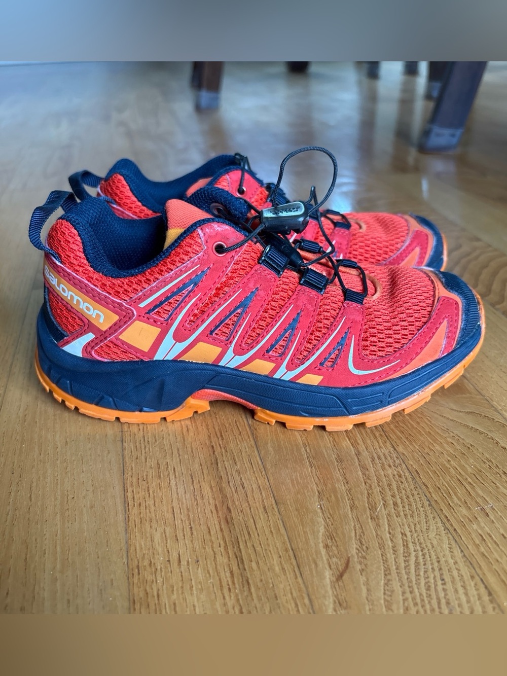 Salomon XA Pro 3D trail running shoes Hiking Sneakers orange Blue Kids Size 13K